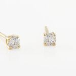 Boucles D'oreilles Puces Or Jaune Victoria Diamants - Clous d'oreilles Femme | Histoire d&rsquo;Or