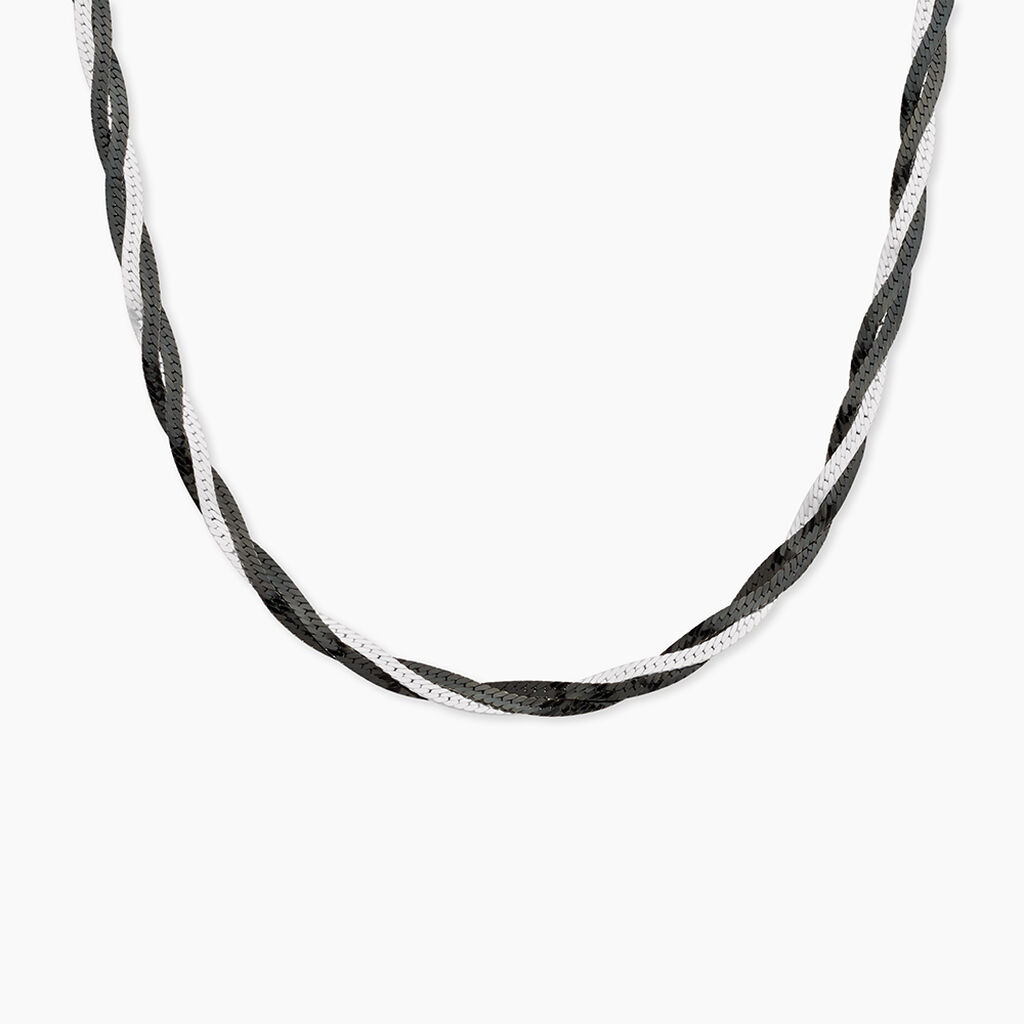 Collier Ehud Argent Bicolore - Chaines Femme | Histoire d&rsquo;Or