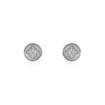 Boucles D'oreilles Puces Alexine Argent Blanc Oxyde De Zirconium - Boucles d'oreilles fantaisie Femme | Histoire d&rsquo;Or