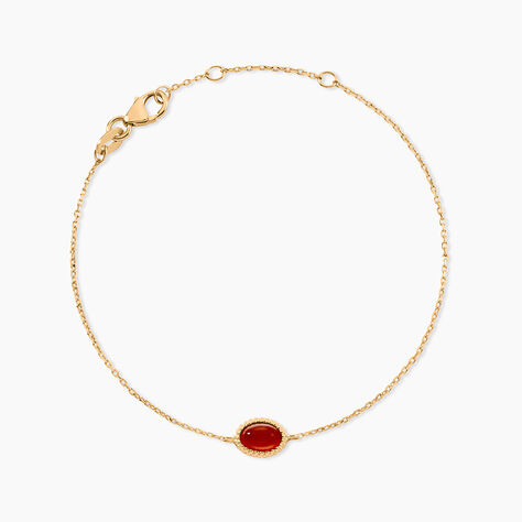 Bracelet Vintage Love Plaque Or Jaune Pierre De Synthese - Bracelets Femme | Histoire d&rsquo;Or