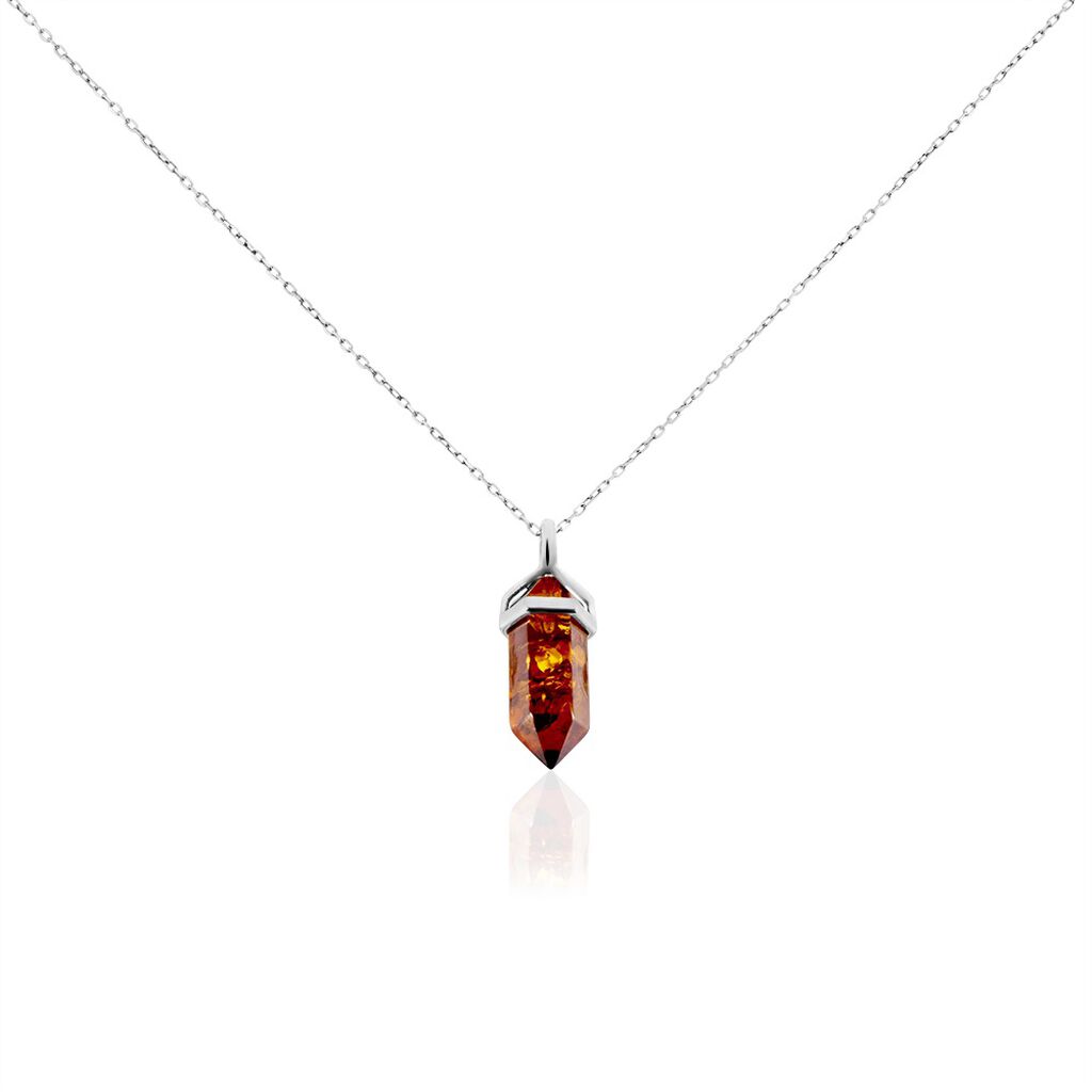 Collier Gaubert Argent Ambre - Colliers Femme | Histoire d’Or