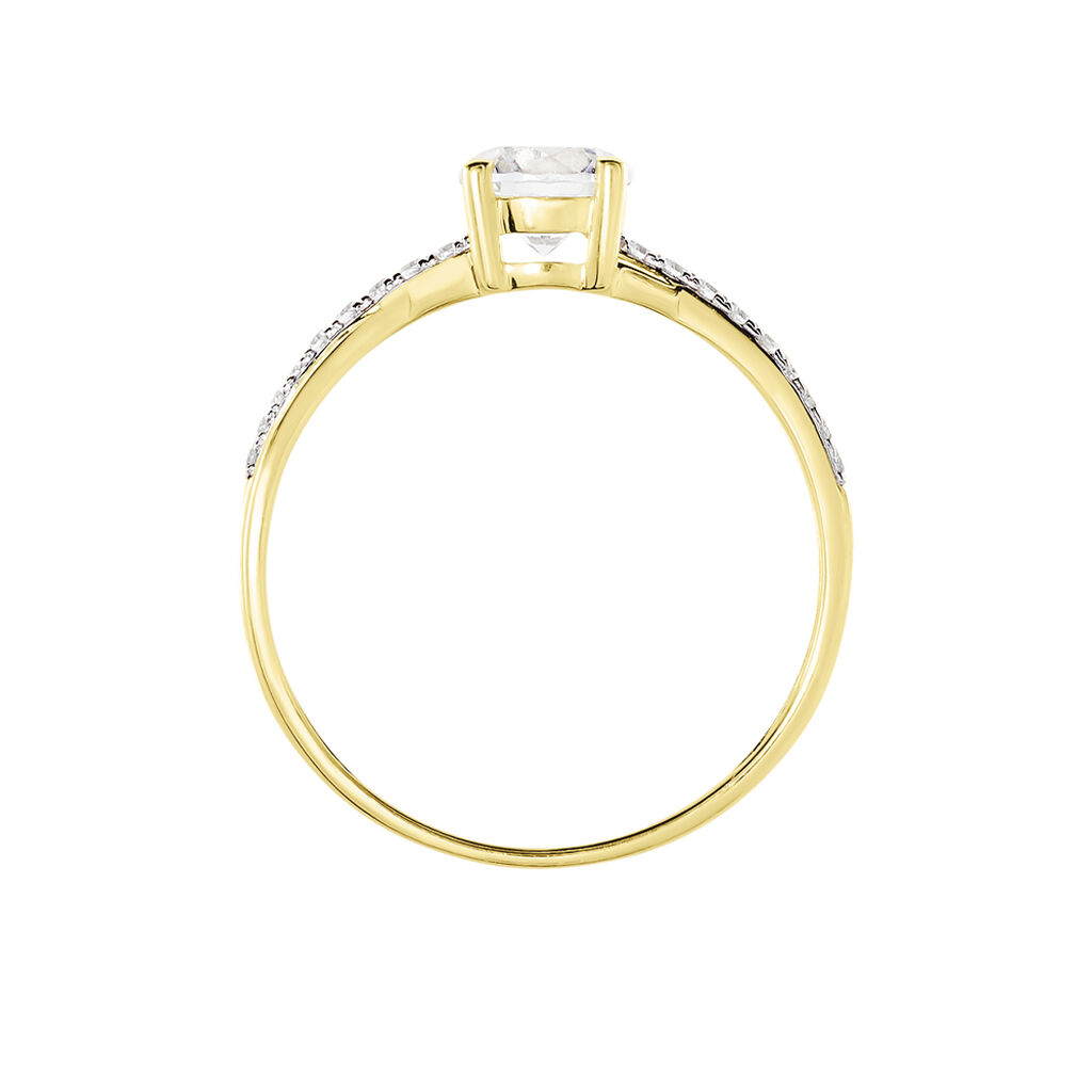 Bague Dana Or Jaune Oxyde De Zirconium - Bagues solitaires Femme | Histoire d&rsquo;Or