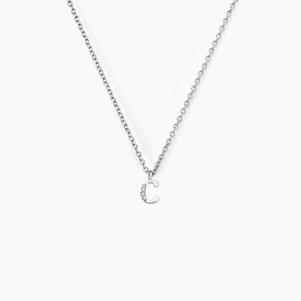 Collier Neruda Argent Blanc Oxyde De Zirconium - Colliers fantaisie Femme | Histoire d&rsquo;Or