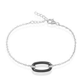 Bracelet Greta Argent Blanc Céramique Et Oxyde De Zirconium - Bracelets fantaisie Femme | Histoire d’Or