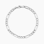 Bracelet Or Blanc Maille Altern&eacute;e 1/3 - Bracelets cha&icirc;ne Femme | Histoire d&rsquo;Or