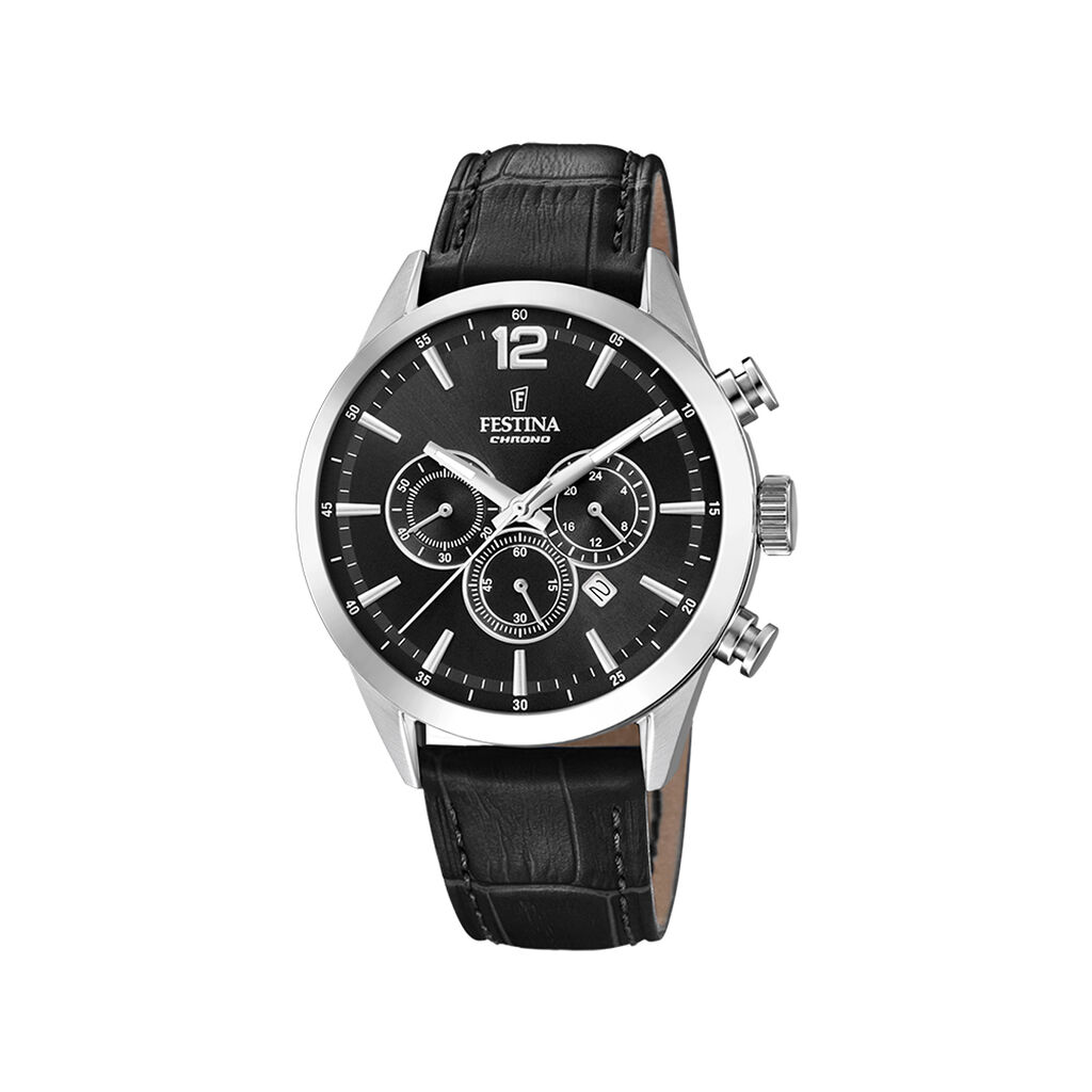 Montre Festina Timeless Chrono 44 Noir - Montres Homme | Histoire d&rsquo;Or