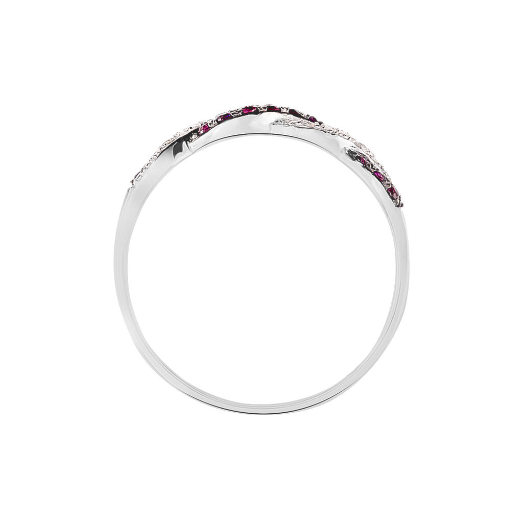 Bague Sofia Or Blanc Rubis Et Diamant - Bagues avec pierre Femme | Histoire d’Or
