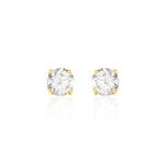 Boucles D'oreilles Puces Victoria Or Jaune Diamant - Clous d'oreilles Femme | Histoire d&rsquo;Or