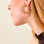 Cr&eacute;oles Samara Acier Jaune - Boucles d'oreilles cr&eacute;oles Femme | Histoire d&rsquo;Or