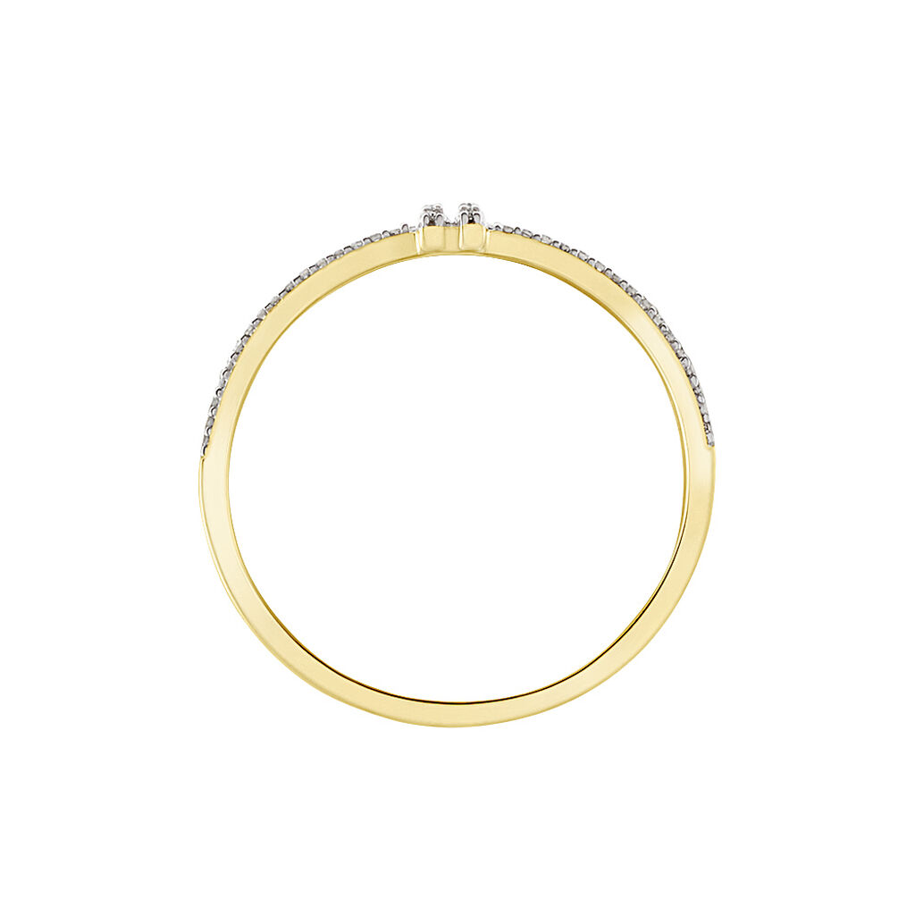 Bague Tharia Or Jaune Diamant - Bagues avec pierre Femme | Histoire d’Or
