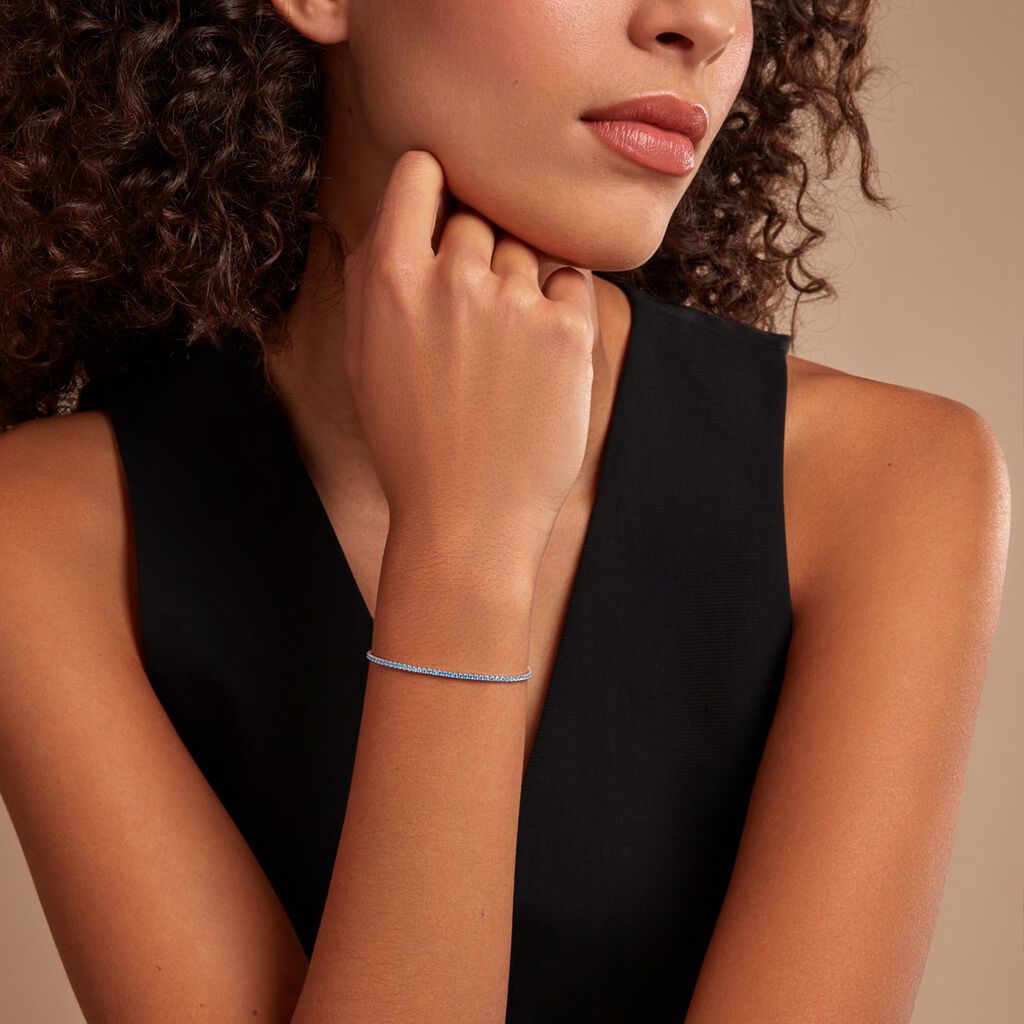 Bracelet Lou-anne Argent Blanc Oxyde De Zirconium - Bracelets Femme | Histoire d’Or