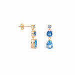 Boucles D'oreilles Pendantes Huffie Plaqu&eacute; Or Jaune Pierre D'imitation - Boucles d'oreilles pendantes Femme | Histoire d&rsquo;Or