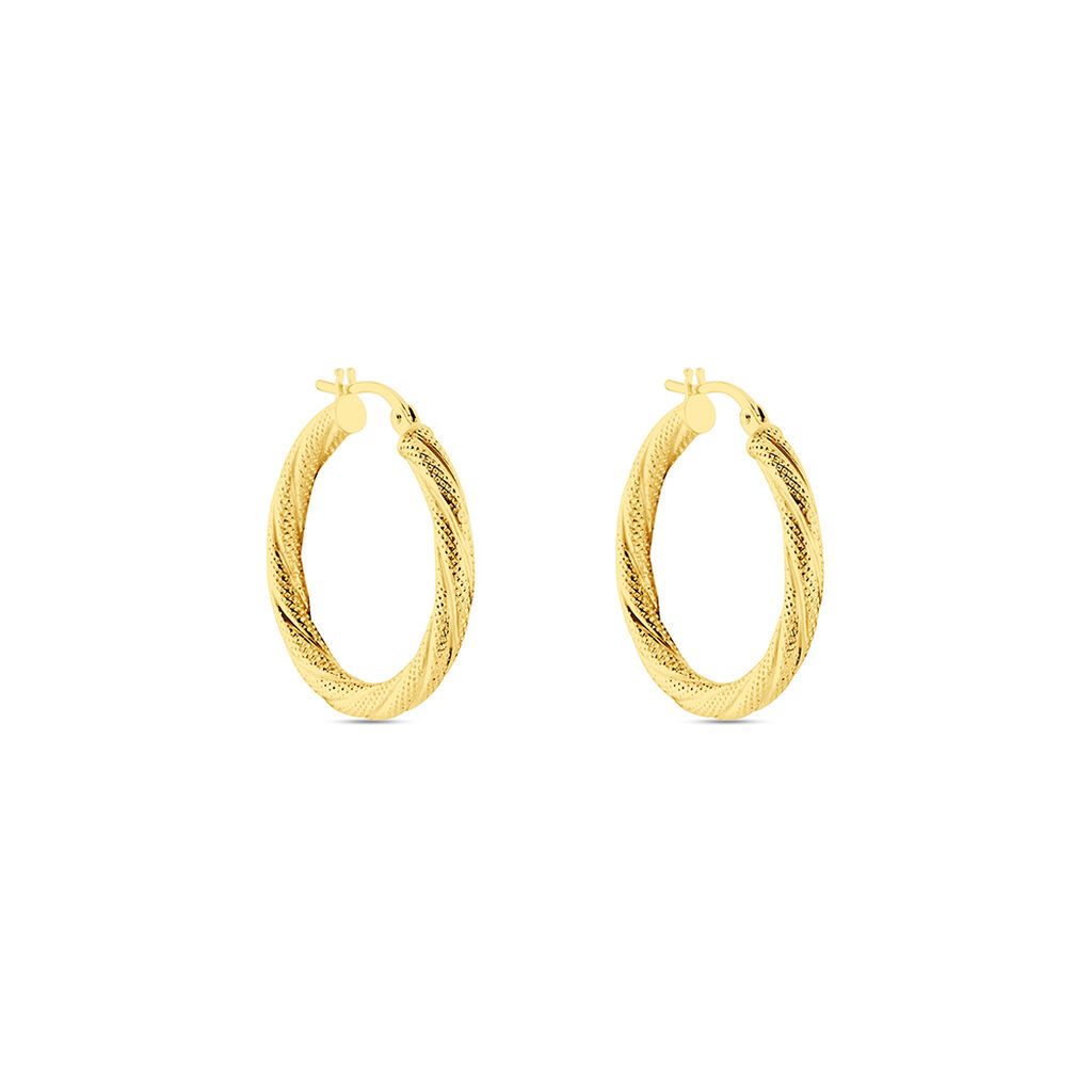 Créoles Clematis Or Jaune - Boucles d'oreilles créoles Femme | Histoire d’Or