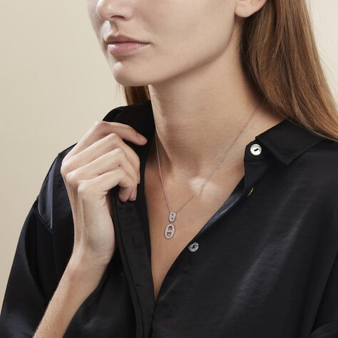 Collier Argent Blanc Caprina Oxydes De Zirconium - Colliers fantaisie Femme | Histoire d’Or