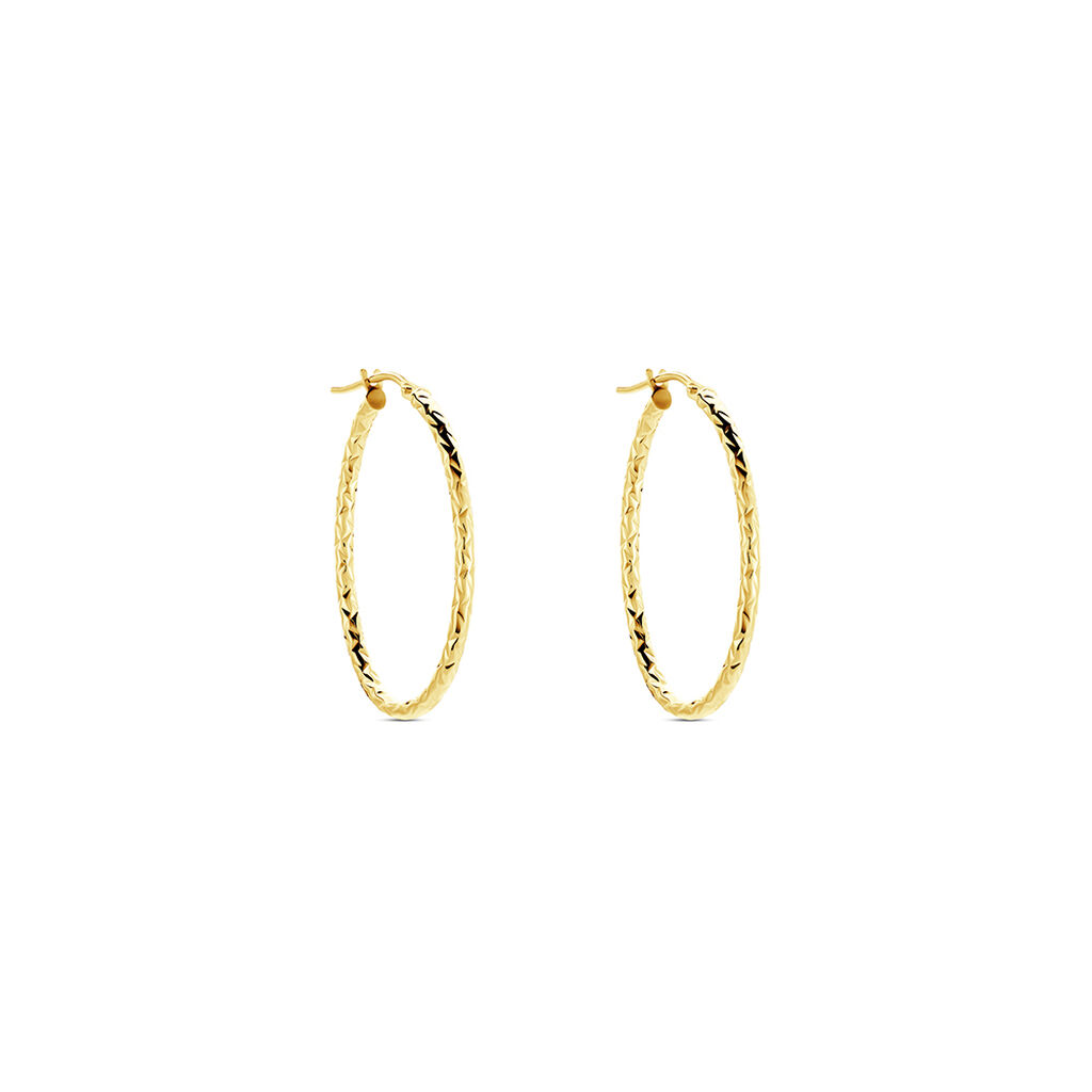 Créoles Carlyle Or Jaune - Boucles d'oreilles créoles Femme | Histoire d’Or