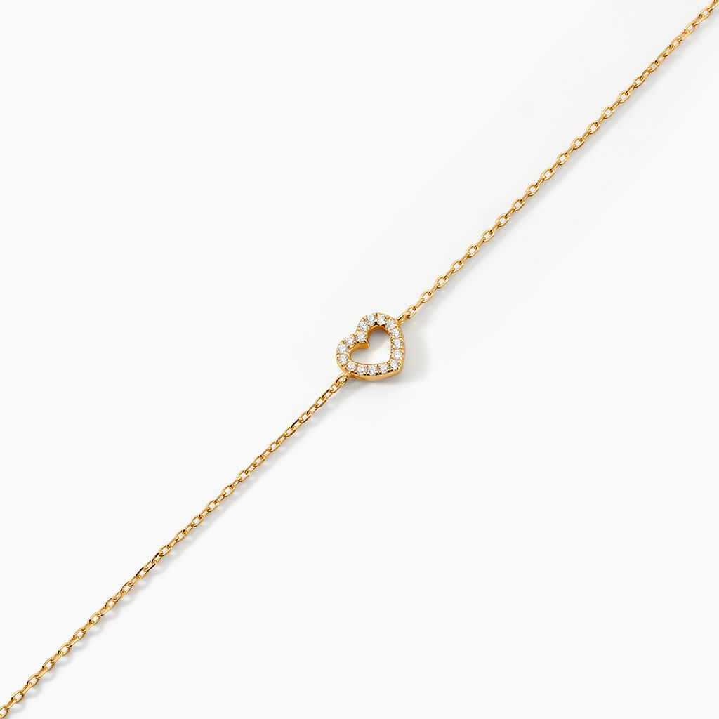 Bracelet Phanie Argent Jaune Oxyde De Zirconium - F&ecirc;te des m&egrave;res Femme | Histoire d&rsquo;Or