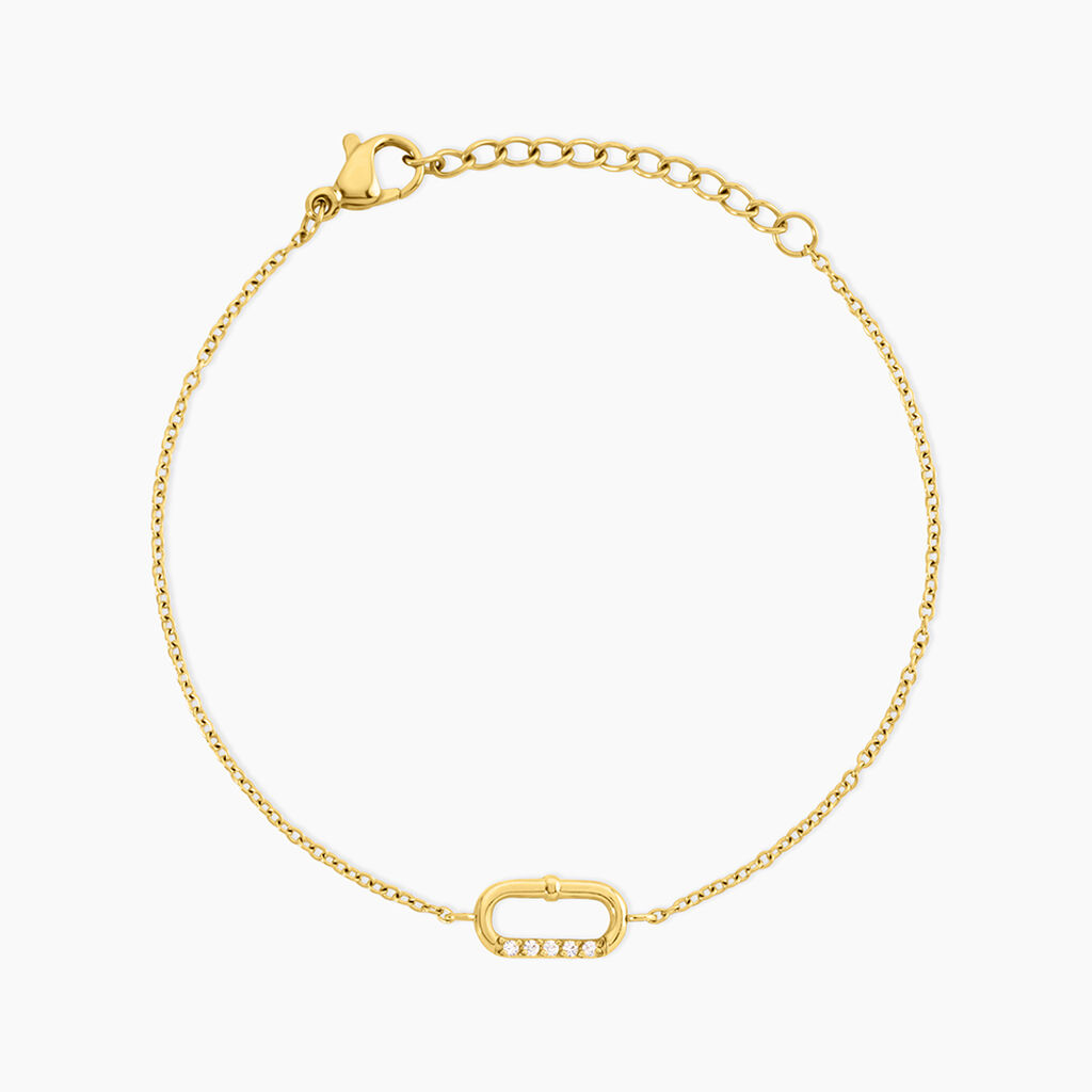 Bracelet Aurore Acier Jaune Oxyde De Zirconium - Bracelets Femme | Histoire d&rsquo;Or