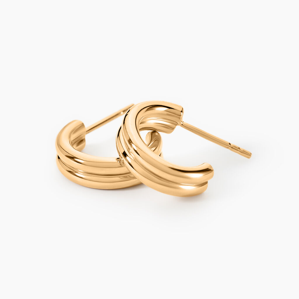 Cr&eacute;oles Kallista Plaqu&eacute; Or Jaune - Boucles d'oreilles cr&eacute;oles Femme | Histoire d&rsquo;Or