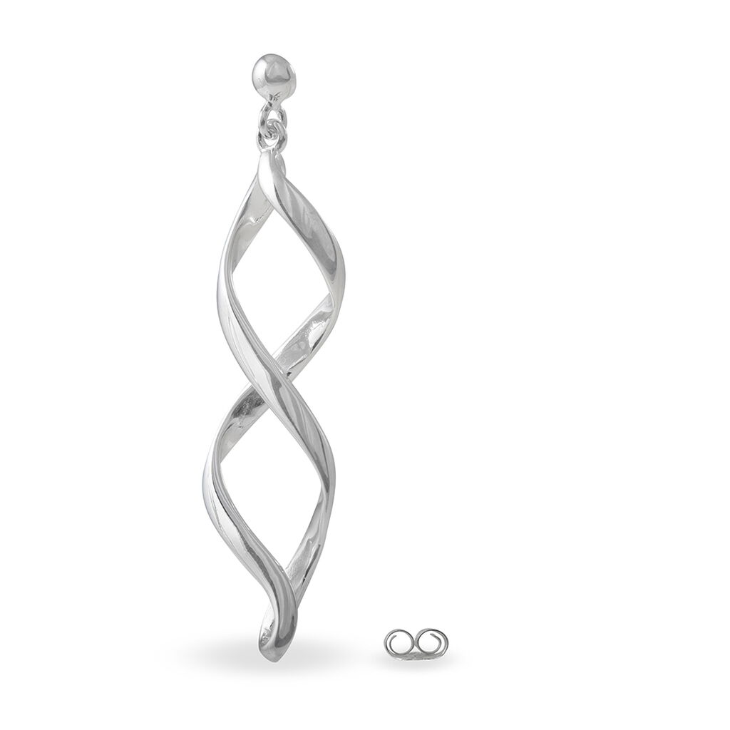 Boucles D'oreilles Pendantes Jolanda Argent Blanc - Boucles d'oreilles fantaisie Femme | Histoire d’Or