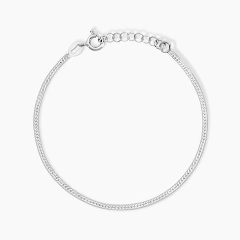 Bracelet Argent Blanc Racilia - Bracelets chaîne Femme | Histoire d’Or