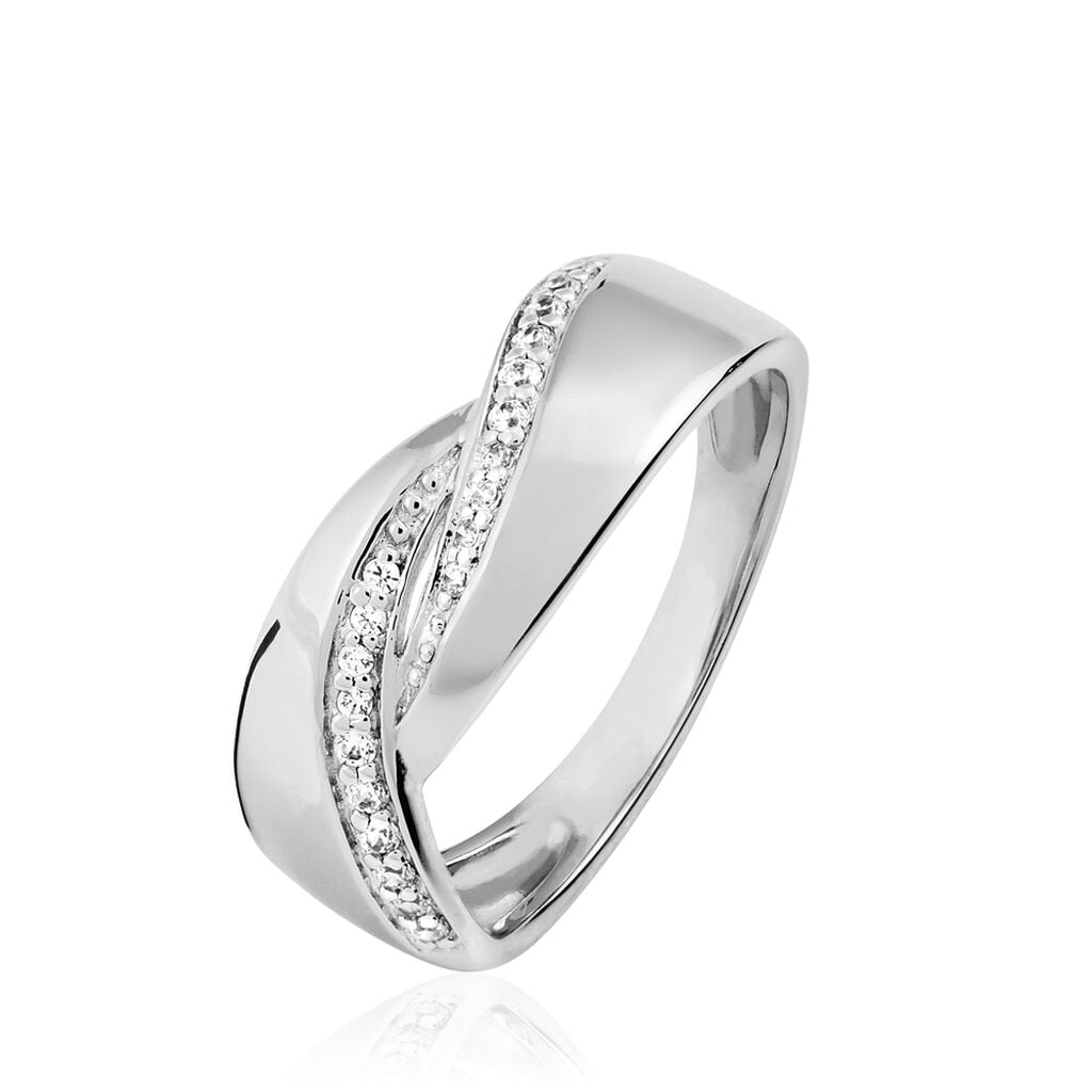 Bague Palomia Argent Blanc Oxyde De Zirconium - Bagues avec pierre Femme | Histoire d&rsquo;Or