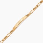 Bracelet Identit&eacute; Plaqu&eacute; Or Jaune Bixente - Gourmettes Homme | Histoire d&rsquo;Or