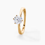Solitaire Or Jaune Laurian Oxyde De Zirconium Blanc - Bagues solitaires Femme | Histoire d&rsquo;Or
