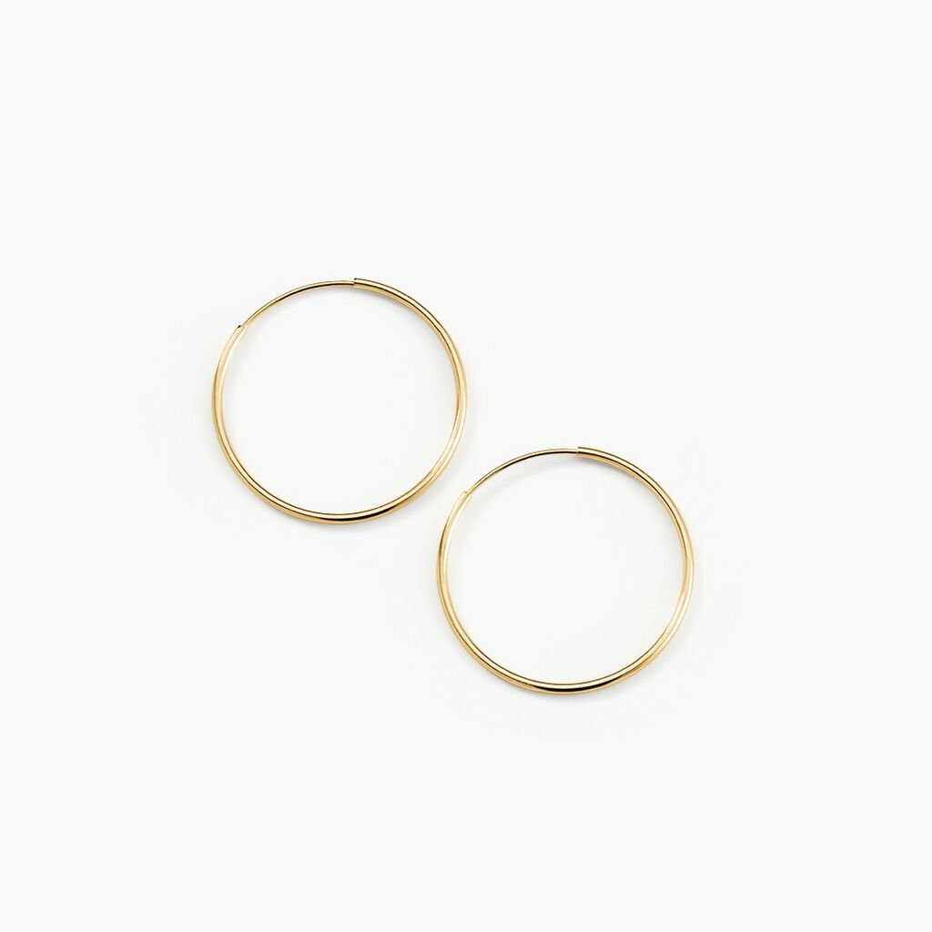 Créoles Muses Or Jaune - Boucles d'oreilles créoles Femme | Histoire d’Or