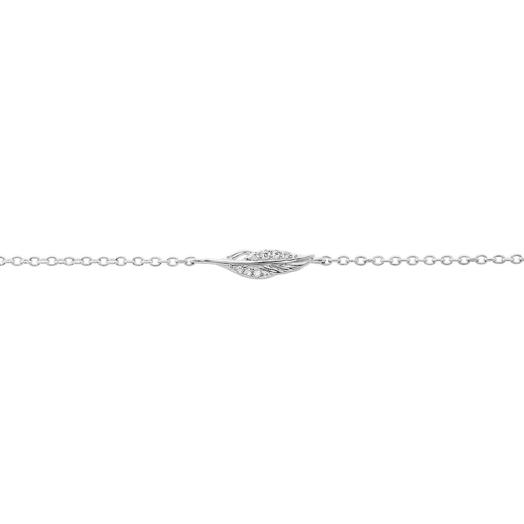 Bracelet Feath Argent Blanc Oxyde De Zirconium - Bracelets Femme | Histoire d’Or