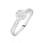 Bague Neptune Or Blanc Diamant - Bagues solitaires Femme | Histoire d&rsquo;Or