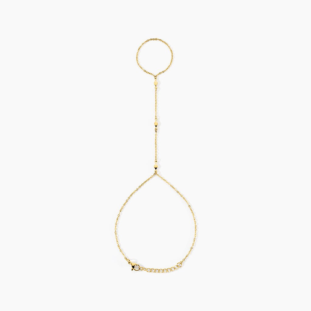 Bijou De Main Jaipur Acier Jaune - Bracelets Femme | Histoire d&rsquo;Or