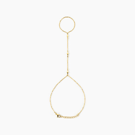 Bijou De Main Jaipur Acier Jaune - Bracelets Femme | Histoire d&rsquo;Or
