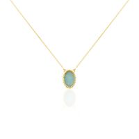 Collier Pernia Or Jaune Amazonite