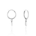 Cr&eacute;oles Argent Blanc Shelia - Boucles d'oreilles cr&eacute;oles Femme | Histoire d&rsquo;Or