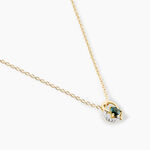 Collier Eliana Argent Dor&eacute; A L'Or 750/1000 Topaze Oxyde De Zirconium - Bijoux avec pierres Femme | Histoire d&rsquo;Or