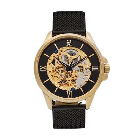 Montre Montignac Round Automatique Noir - Montres Homme | Histoire d’Or