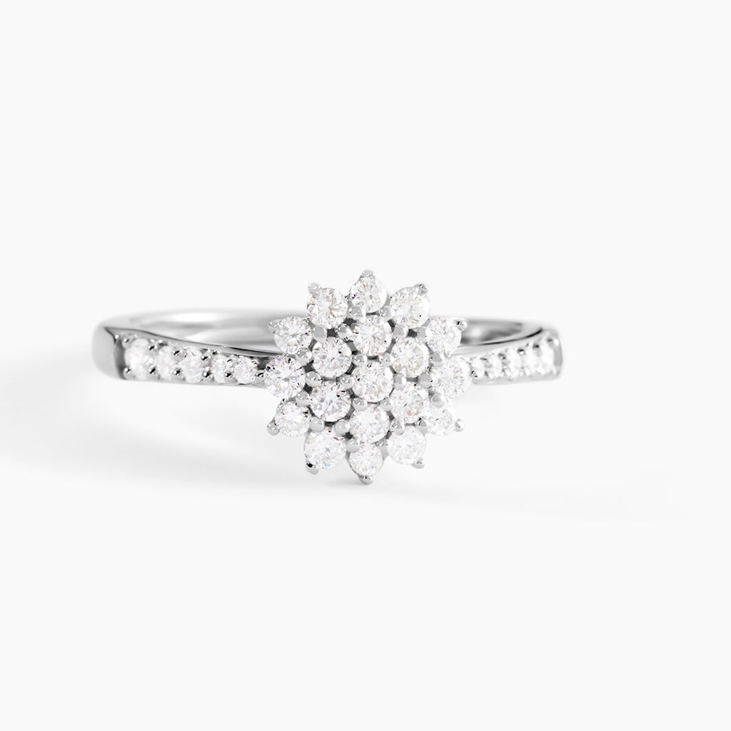 Bague Or Blanc  Chouchana Diamant Synthetique - Bagues avec pierre Femme | Histoire d’Or