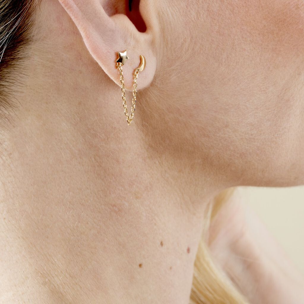 Bijou D'oreille Unitaire Plaqué Or Segomo - Boucles d'oreilles fantaisie Femme | Histoire d’Or