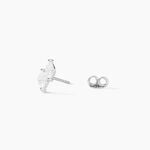 Boucles D'oreilles Puces Winter Sweetness Argent Blanc Oxyde - Boucles d'oreilles fantaisie Femme | Histoire d&rsquo;Or