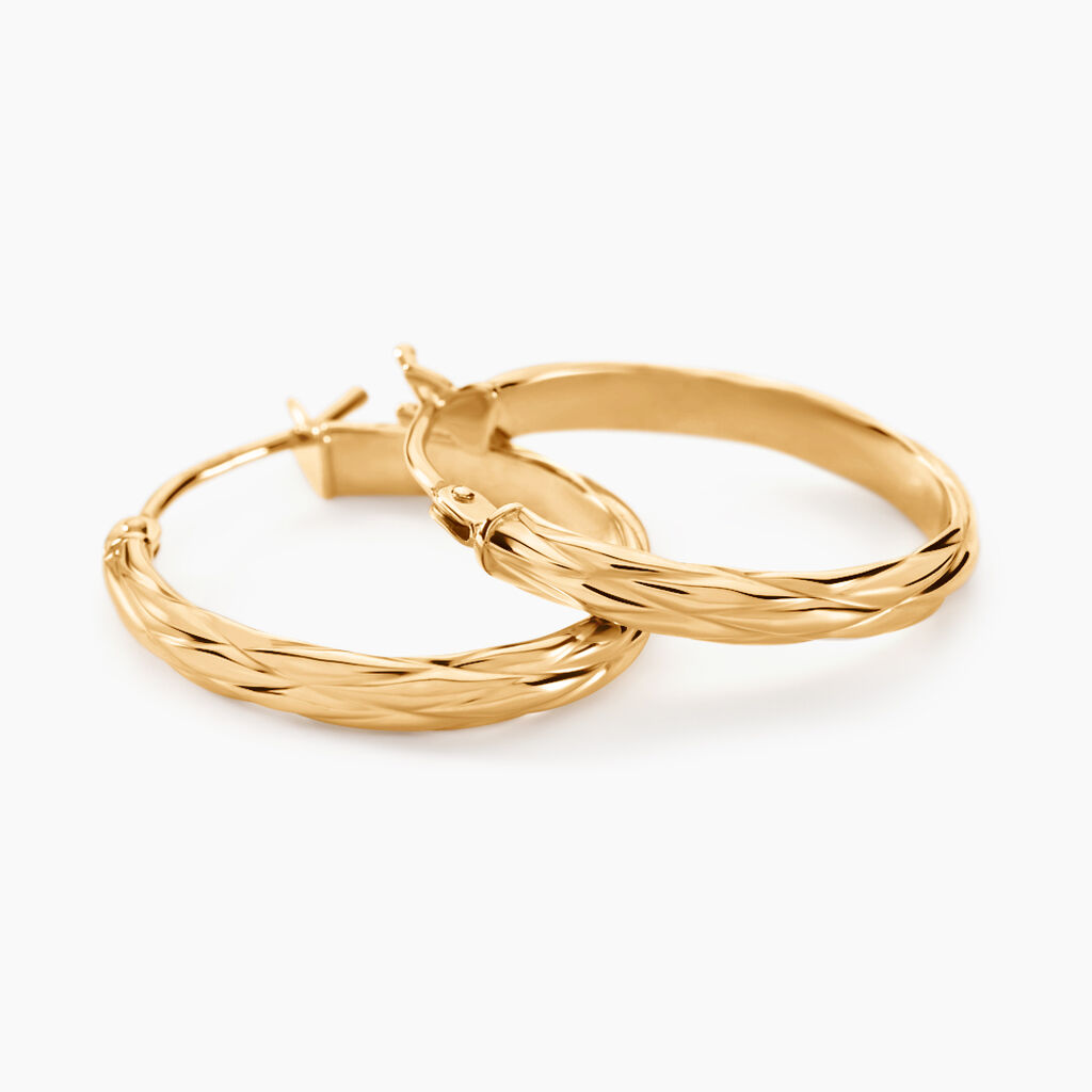 Cr&eacute;oles Ananas Or Jaune - Boucles d'oreilles cr&eacute;oles Femme | Histoire d&rsquo;Or