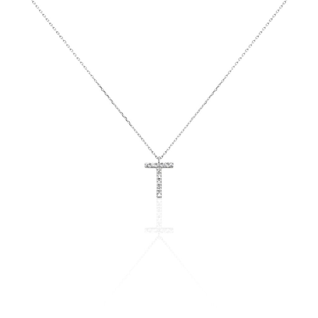 Collier Oran Or Blanc Diamant