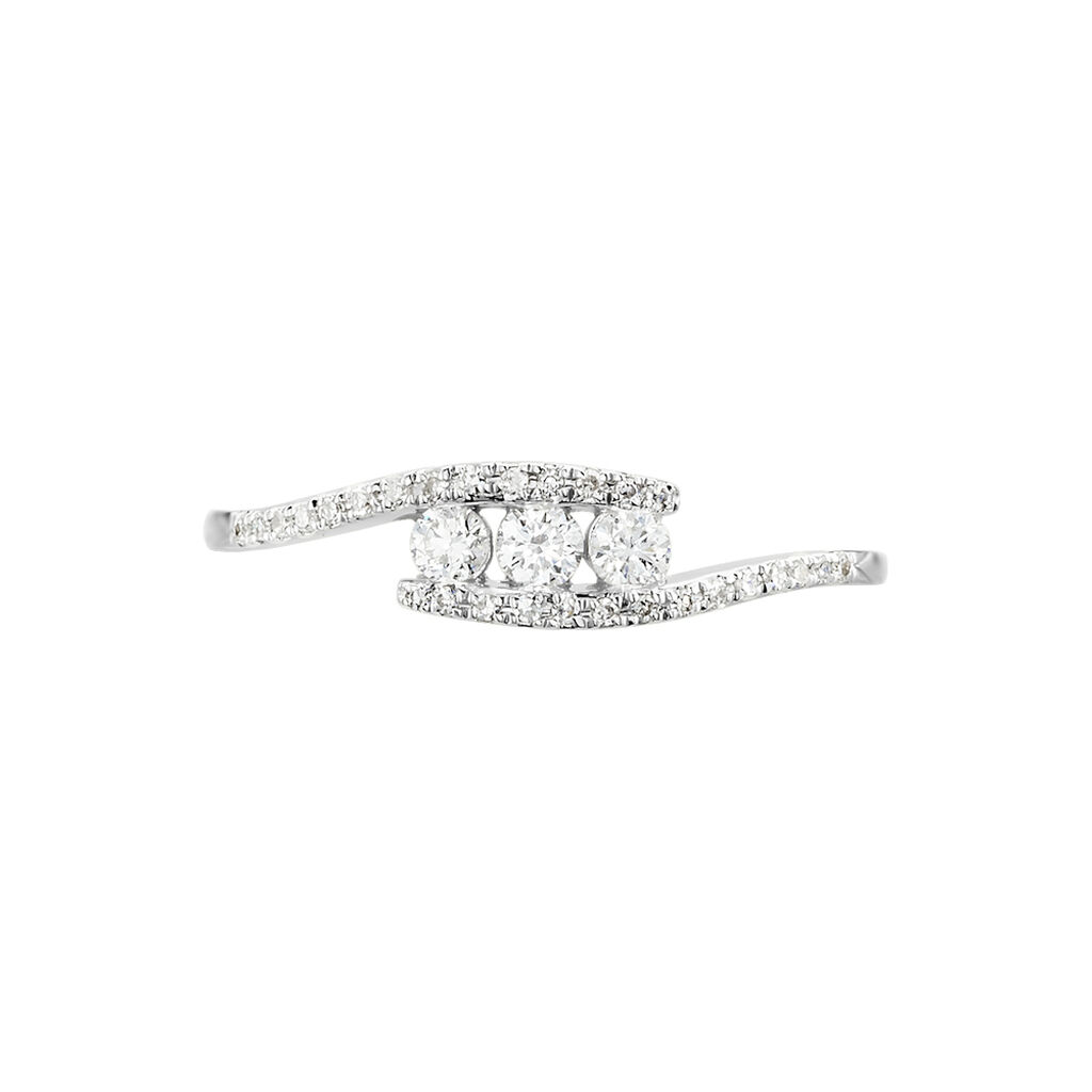 Bague Eternite Or Blanc Diamant - Bagues avec pierre Femme | Histoire d’Or