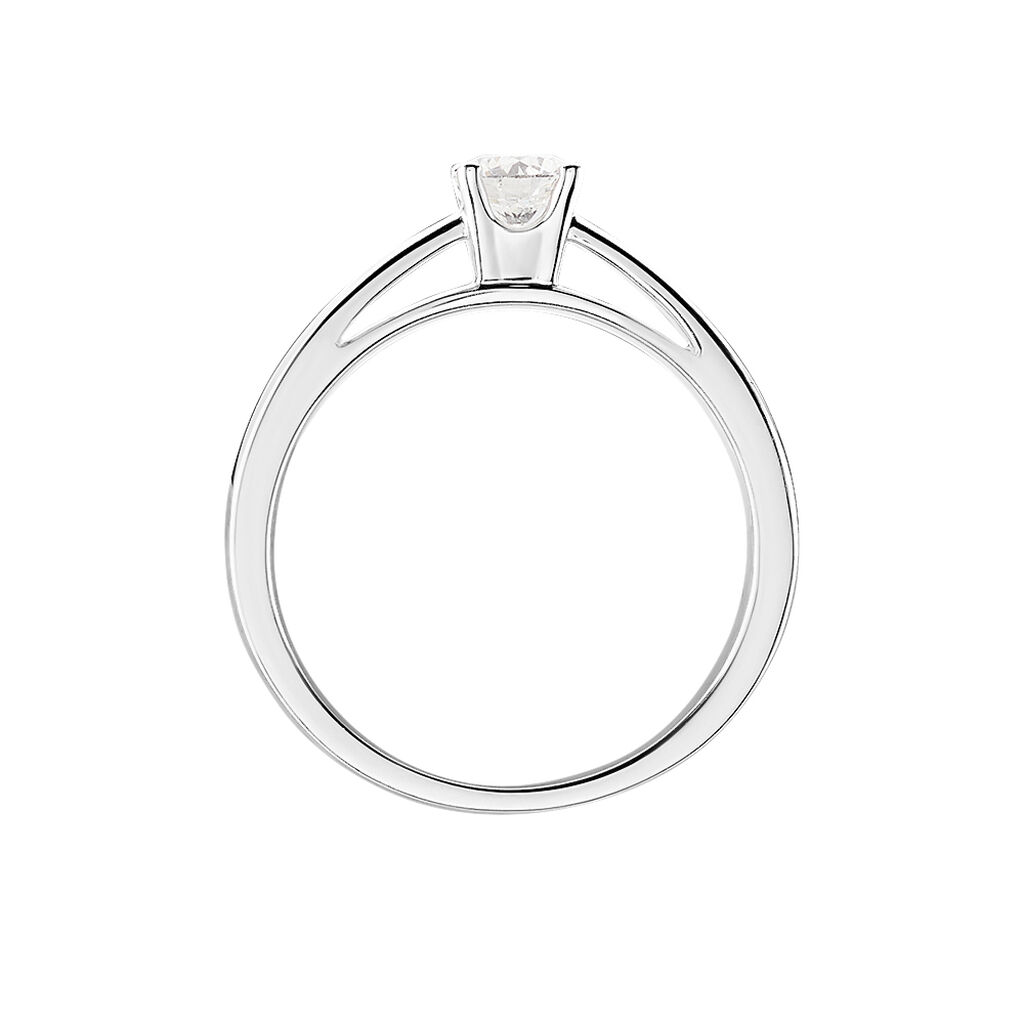 Bague Solitaire Iris Or Blanc Diamant - Bagues solitaires Femme | Histoire d’Or