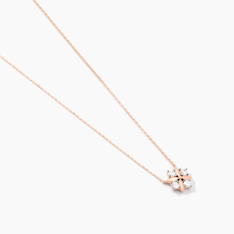 Collier Gladysse Or Rose Oxyde De Zirconium - Colliers Femme | Histoire d’Or