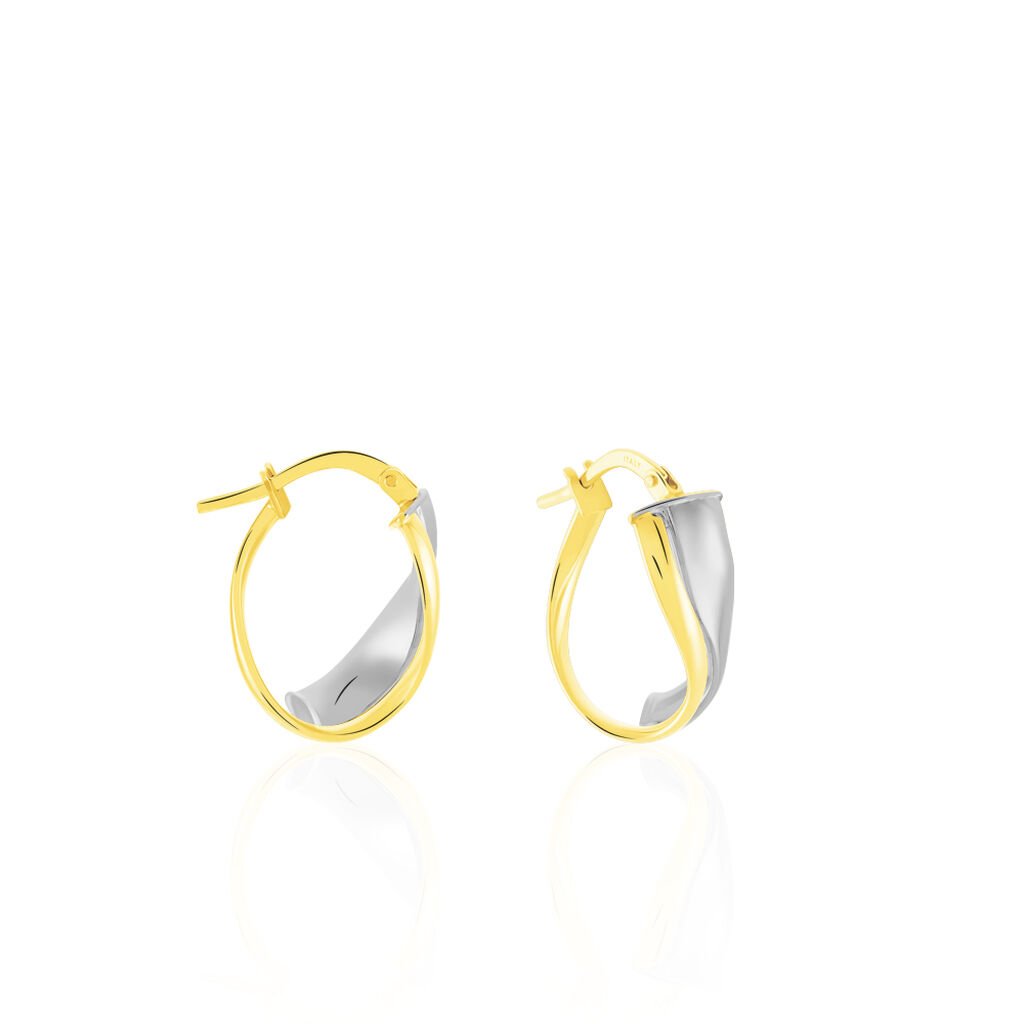 Créoles Ayliz Or Bicolore - Boucles d'oreilles créoles Femme | Histoire d’Or