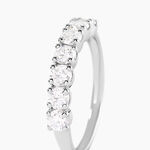 Demi-alliance Eloisa Or Blanc Diamants Synth&eacute;tique - Bagues avec pierre Femme | Histoire d&rsquo;Or