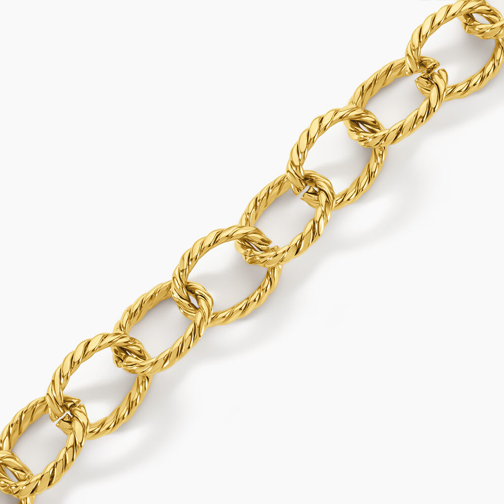 Bracelet Doria Acier Jaune - Bracelets cha&icirc;ne Femme | Histoire d&rsquo;Or