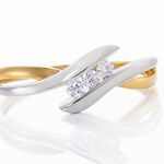 Bague Sharron Or Bicolore Diamant Blanc - Bagues avec pierre Femme | Histoire d&rsquo;Or