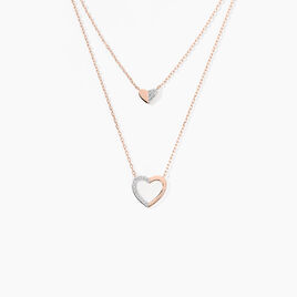 Collier Emilia Or Rose Diamant - Colliers doubles et triples chaînes Femme | Histoire d’Or
