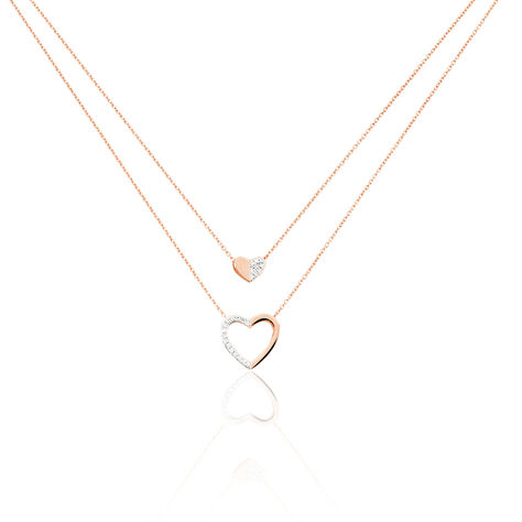 Collier Emilia Or Rose Diamant - Colliers doubles et triples chaînes Femme | Histoire d’Or